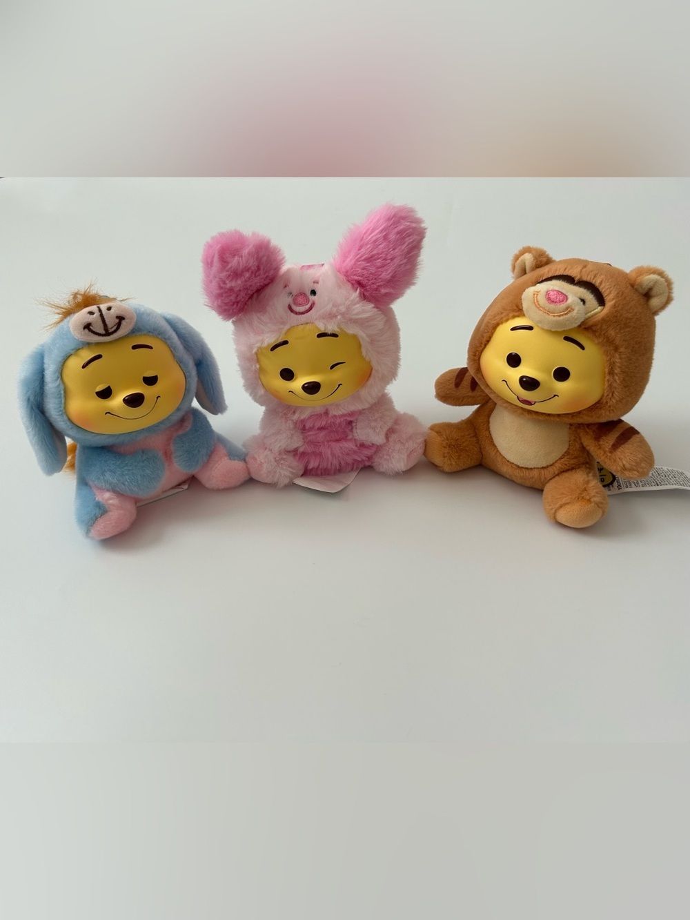 MINISO x Disney Winnie The Pooh Naughty Party Plush Vinyl Pendants Toy Lot Of 3